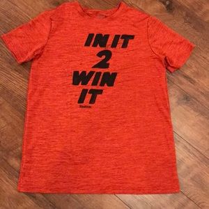 Boys Reebok Orange Shirt EUC Youth Large Athletic